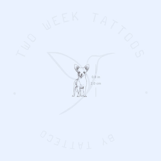 Chihuahua Semi-Permanent Tattoo - Set of 2