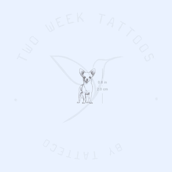 Chihuahua Semi-Permanent Tattoo - Set of 2