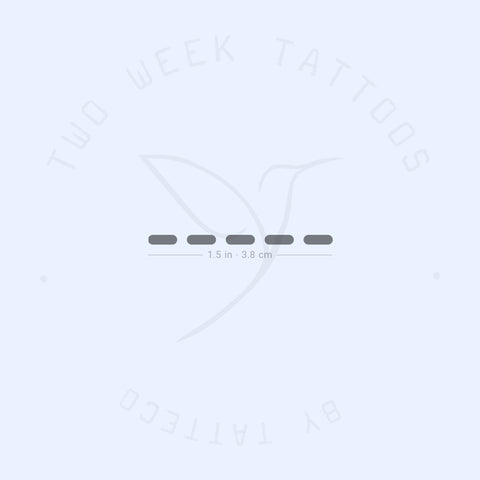 Morse Code 0 Semi-Permanent Tattoo - Set of 2