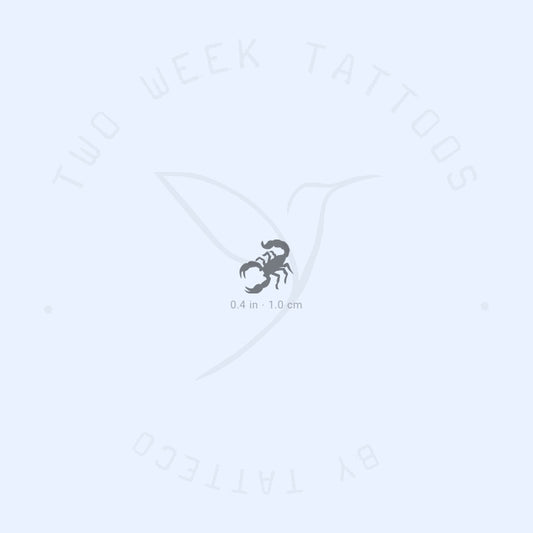 Tatuaje semipermanente de escorpión diminuto (juego de 2)