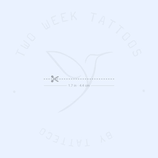 Tijeras pequeñas abiertas aquí para tatuajes semipermanentes (juego de 2)