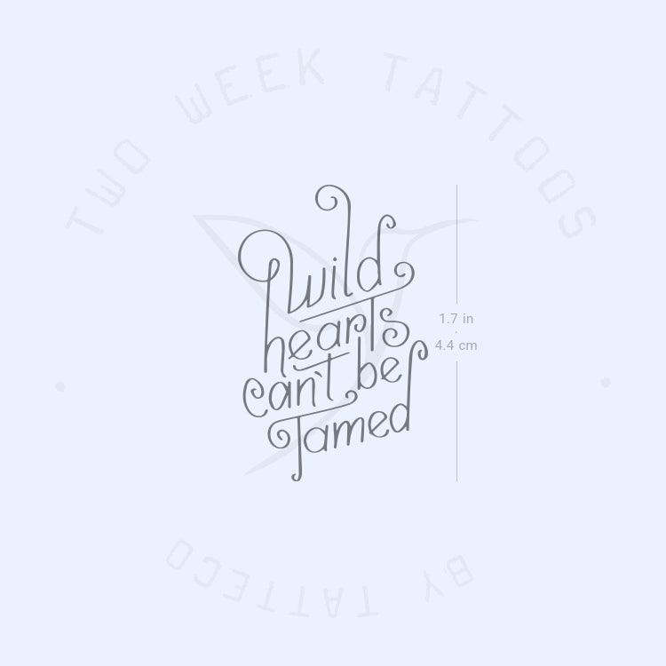 Wild Hearts Can't Be Tamed Semi-Permanent Tattoo - Set of 2