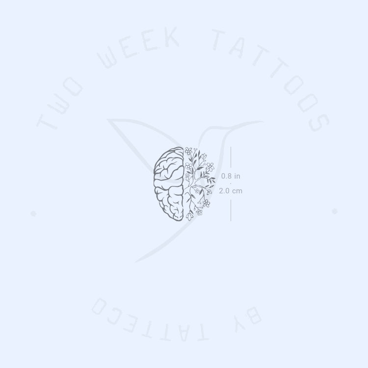 Flower Brain Semi-Permanent Tattoo - Set of 2