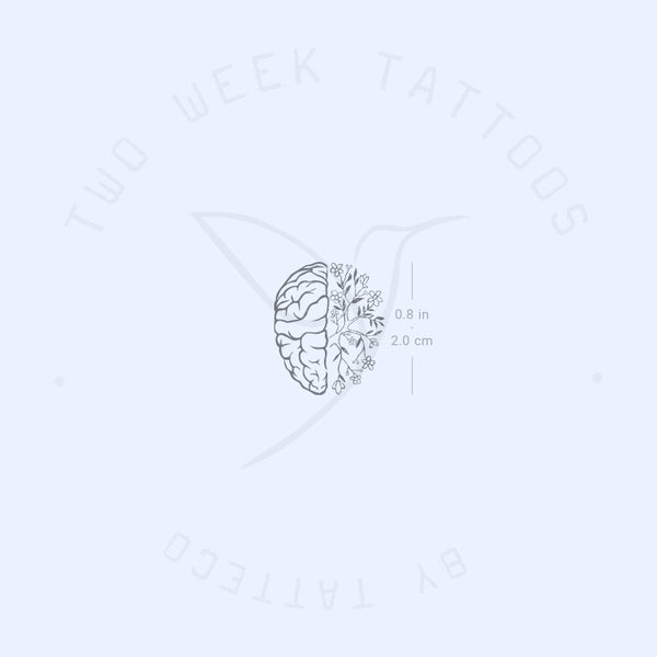 Flower Brain Semi-Permanent Tattoo - Set of 2