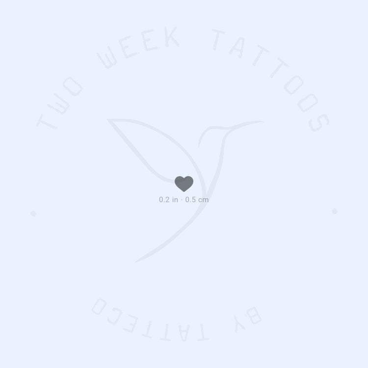 Mini Black Heart Semi-Permanent Tattoo - Set of 2