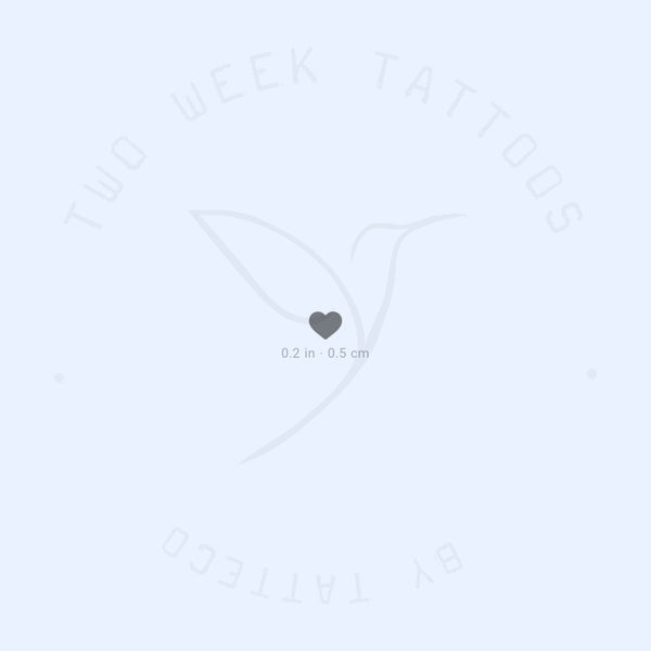 Tiny Black Heart Semi-Permanent Tattoo - Set of 2