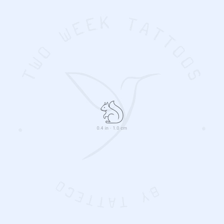 Tiny Squirrel Semi-Permanent Tattoo - Set of 2