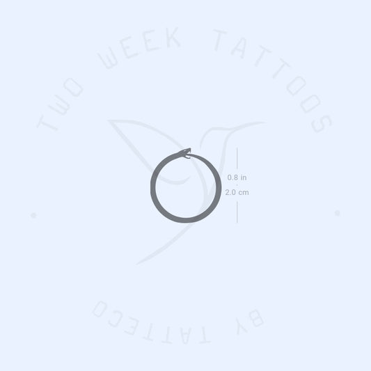 Minimalist Ouroboros Semi-Permanent Tattoo - Set of 2
