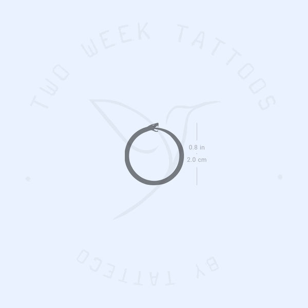 Minimalist Ouroboros Semi-Permanent Tattoo - Set of 2
