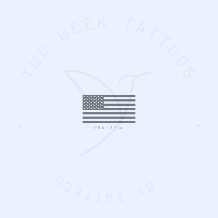 Tatuaje semipermanente de la bandera de EE. UU. (juego de 2)