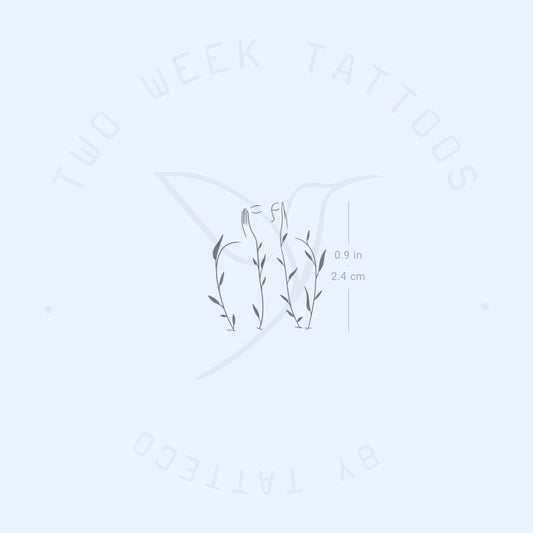 Small Blossoming Semi-Permanent Tattoo - Set of 2