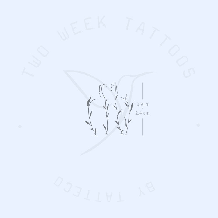 Small Blossoming Semi-Permanent Tattoo - Set of 2