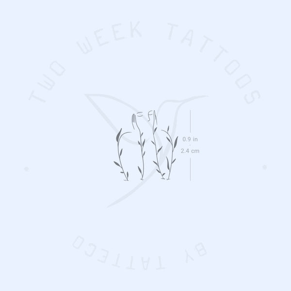 Small Blossoming Semi-Permanent Tattoo - Set of 2