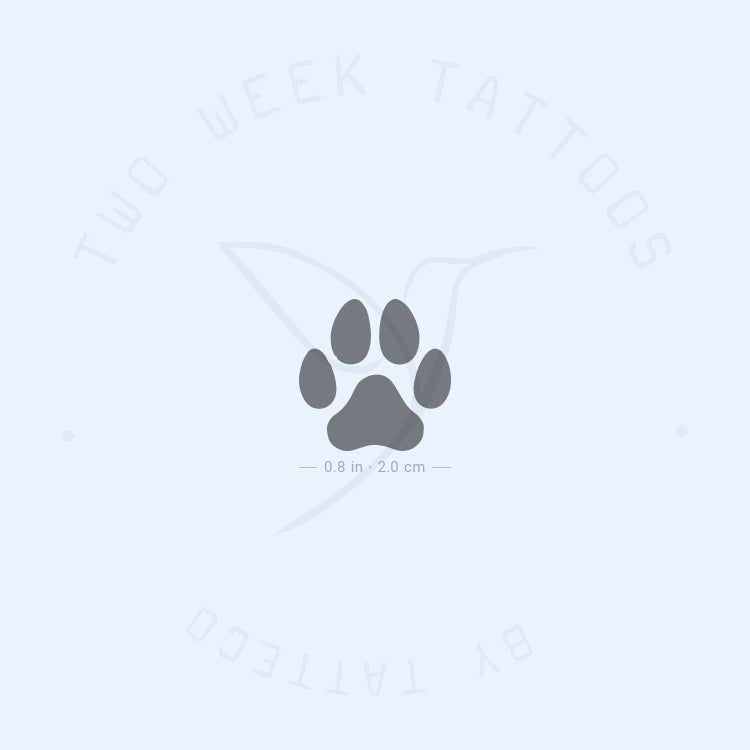 Dog Paw Semi-Permanent Tattoo - Set of 2