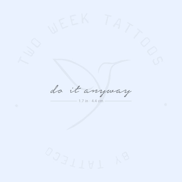 Do It Anyway Semi-Permanent Tattoo - Set of 2