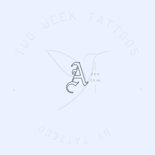 Tatuaje semipermanente de contorno gótico (juego de 2)