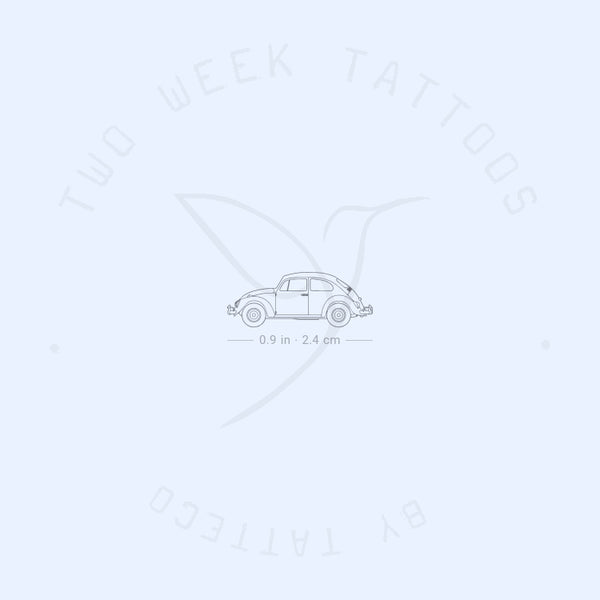 Volkswagen Beetle Type 1 Semi-Permanent Tattoo - Set of 2