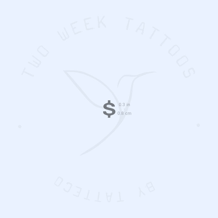 Dollar Sign Semi-Permanent Tattoo - Set of 2