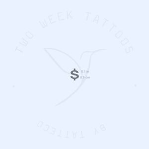 Dollar Sign Semi-Permanent Tattoo - Set of 2
