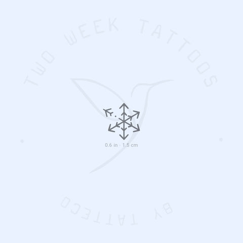 Flying Snowflake Semi-Permanent Tattoo - Set of 2