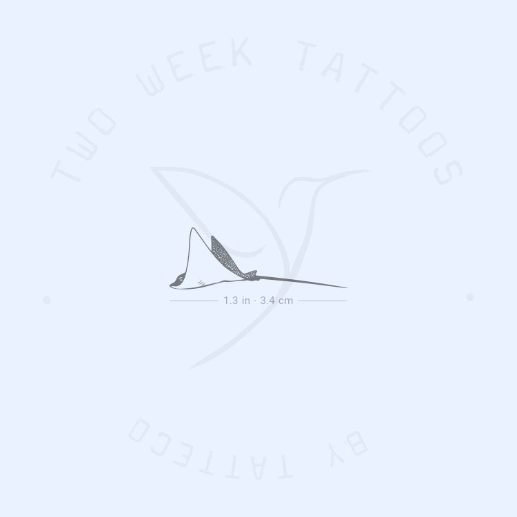 Tatuaje semipermanente de raya águila moteada (juego de 2)
