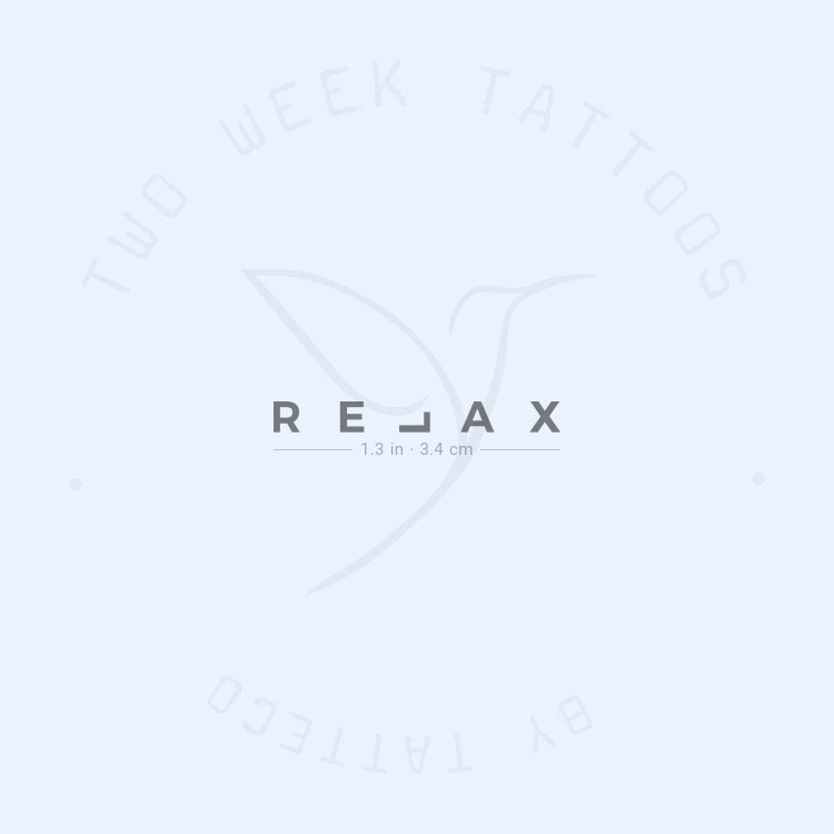 Relax Semi-Permanent Tattoo - Set of 2