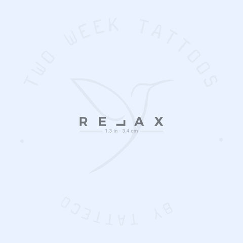 Relax Semi-Permanent Tattoo - Set of 2