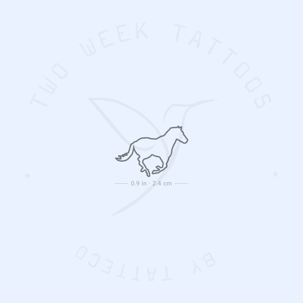 Horse Outline Semi-Permanent Tattoo - Set of 2