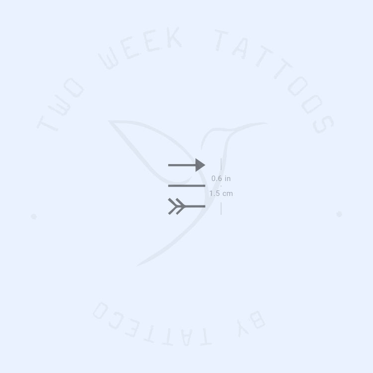 Broken Arrow Semi-Permanent Tattoo - Set of 2