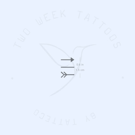 Tatuaje semipermanente de flecha rota (juego de 2)
