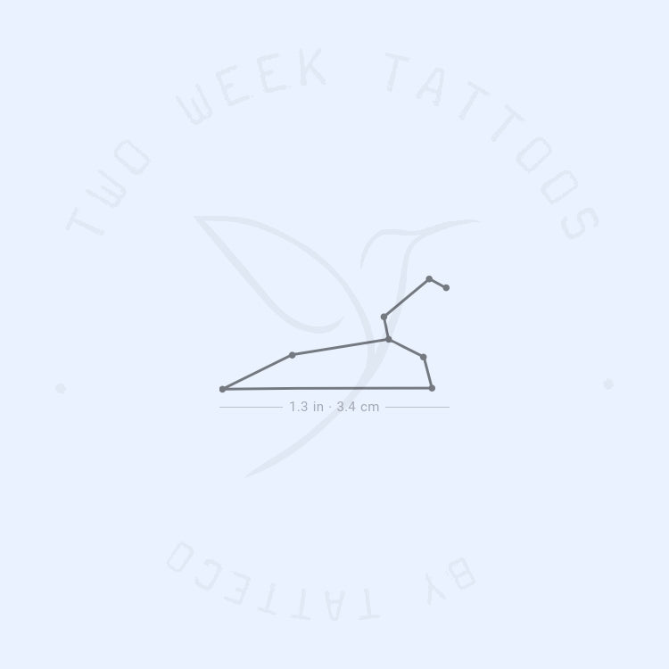 Small Leo Constellation Semi-Permanent Tattoo - Set of 2