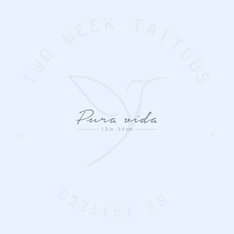 Tatuaje semipermanente Pura Vida - Juego de 2