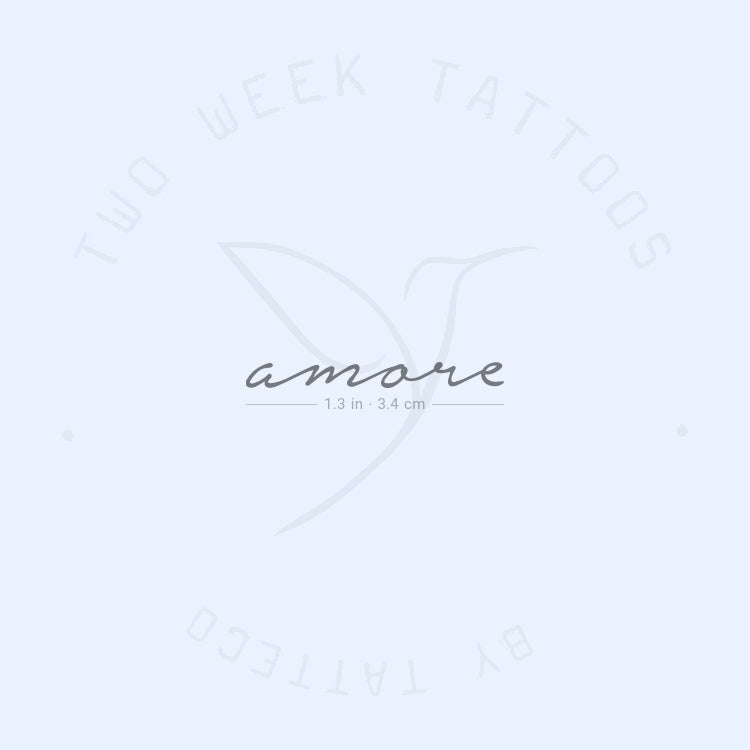 Amore Semi-Permanent Tattoo - Set of 2