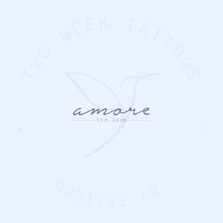Amore Semi-Permanent Tattoo - Set of 2