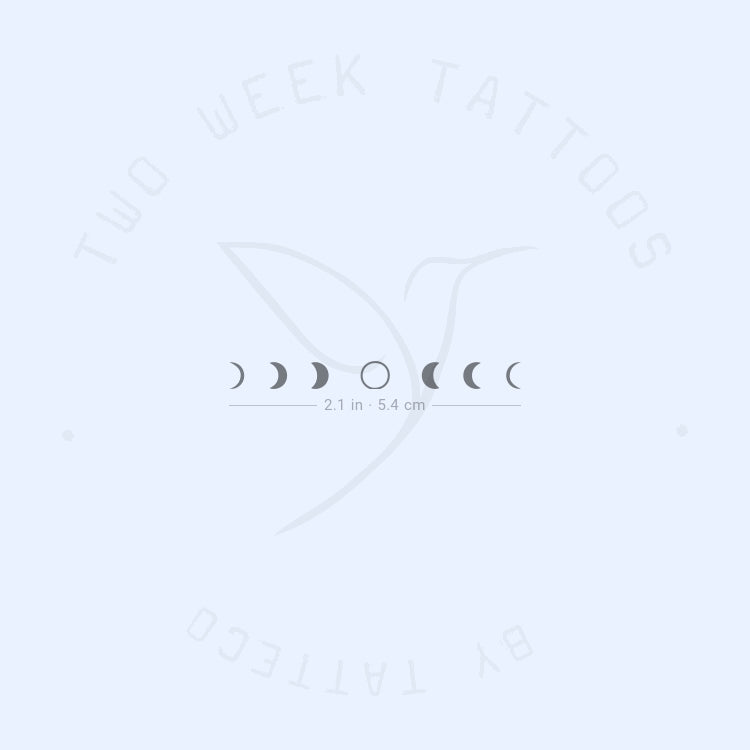 Moon Phases Semi-Permanent Tattoo - Set of 2