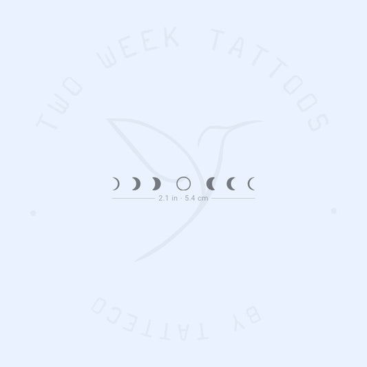 Tatuaje semipermanente de fases lunares (juego de 2)