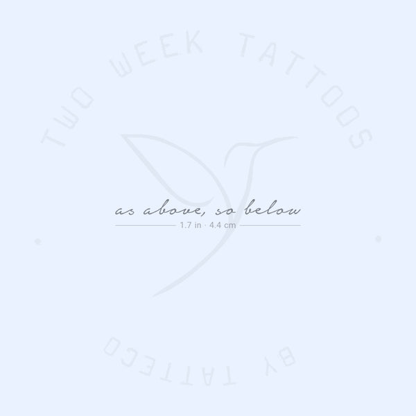 As Above, So Below Semi-Permanent Tattoo - Set of 2