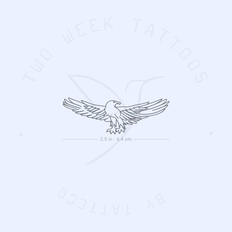 Tatuaje semipermanente de águila - Juego de 2