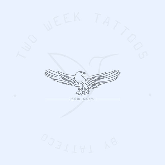 Tatuaje semipermanente de águila - Juego de 2