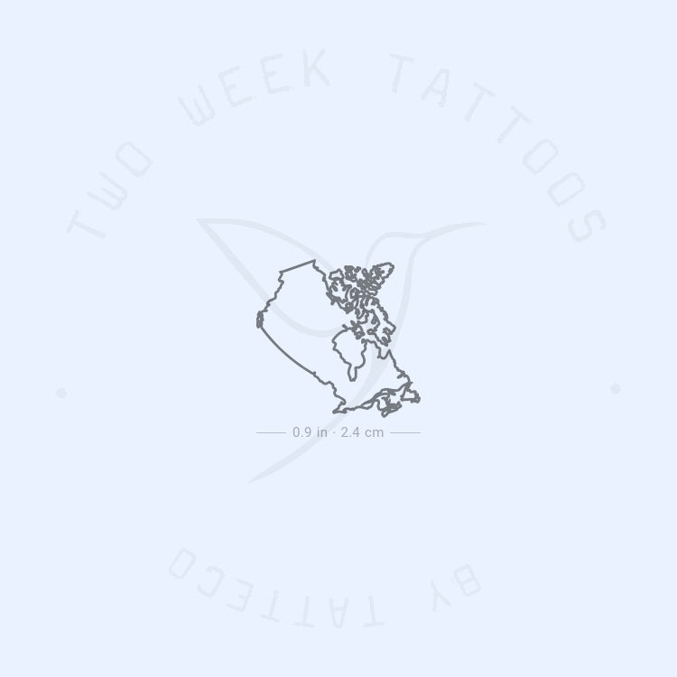 Canada Map Semi-Permanent Tattoo - Set of 2