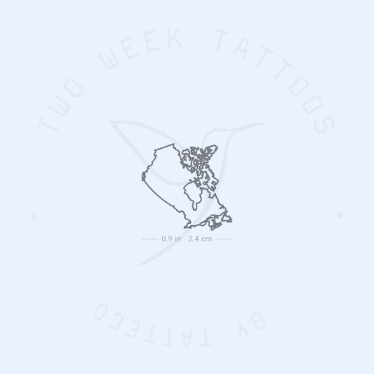 Tatuaje semipermanente del mapa de Canadá (juego de 2)