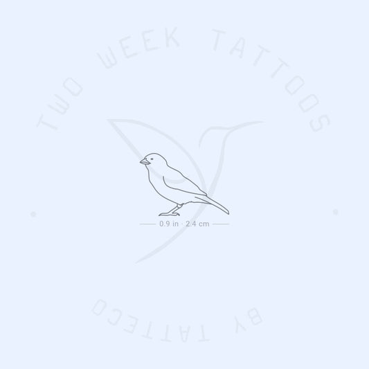 Tatuaje semipermanente de gorrión - Juego de 2