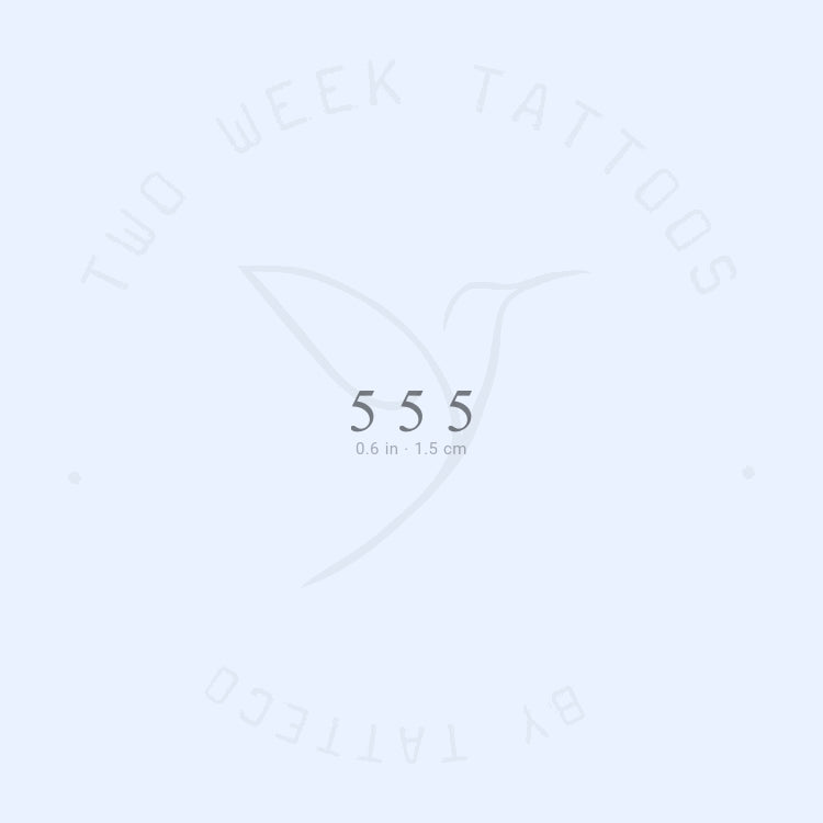 Tatuaje semipermanente pequeño 555 - Juego de 2