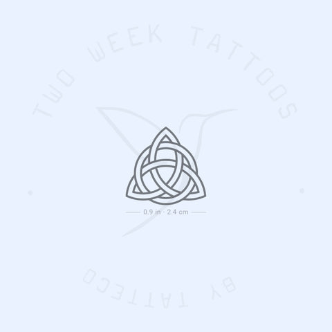 Small Interlaced Trinity Knot Semi-Permanent Tattoo - Set of 2