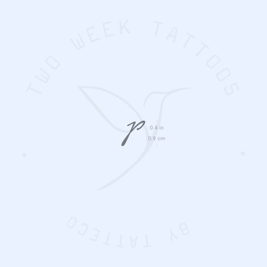 P Handwritten Semi-Permanent Tattoo - Set of 2