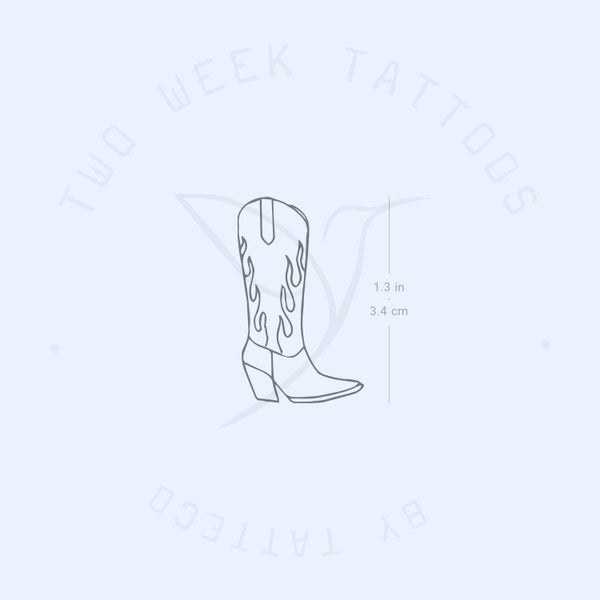 Cowboy Boot Semi-Permanent Tattoo - Set of 2