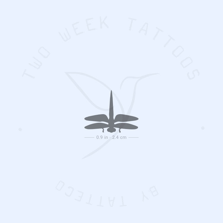 Minimal Dragonfly Semi-Permanent Tattoo - Set of 2