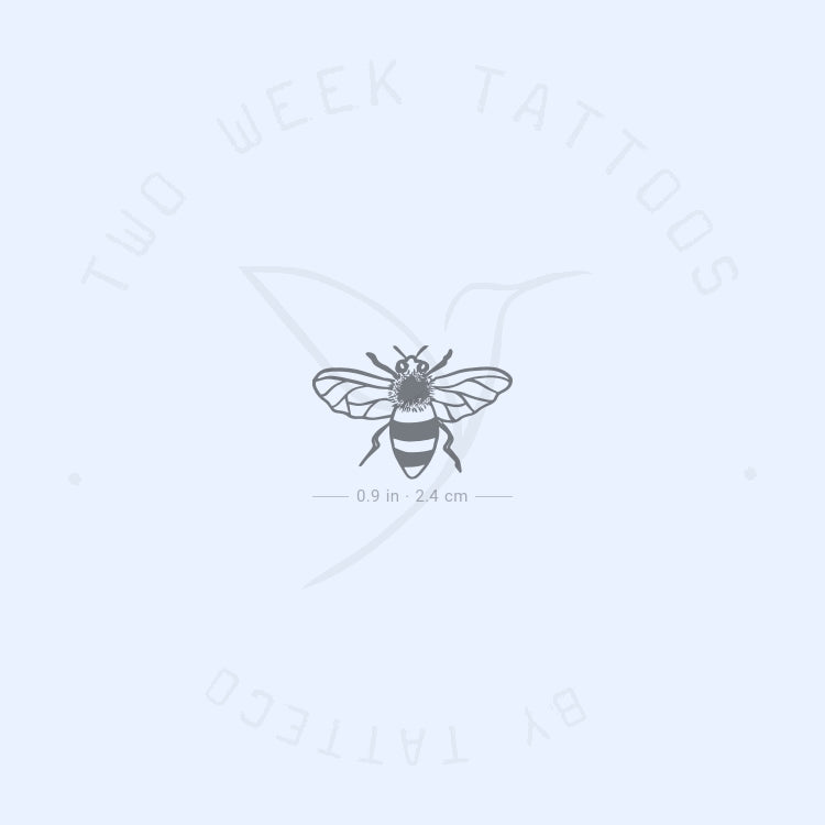 Hand-drawn Bee Semi-Permanent Tattoo - Set of 2