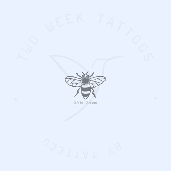 Hand-drawn Bee Semi-Permanent Tattoo - Set of 2