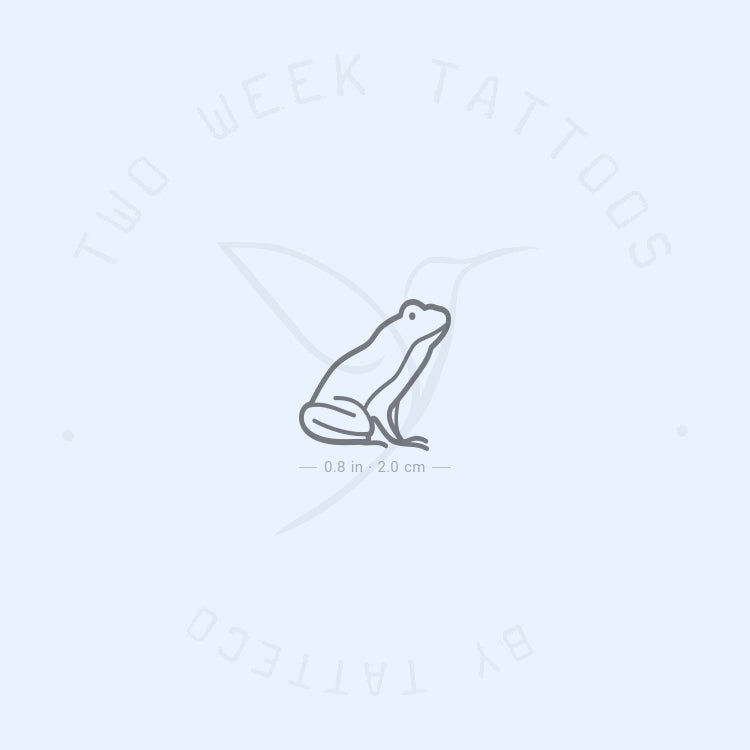 Minimalist Frog Semi-Permanent Tattoo - Set of 2